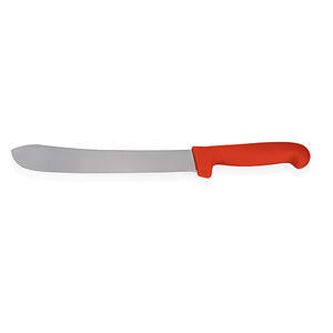 Nôž mäsiarsky s červenou rukoväťou