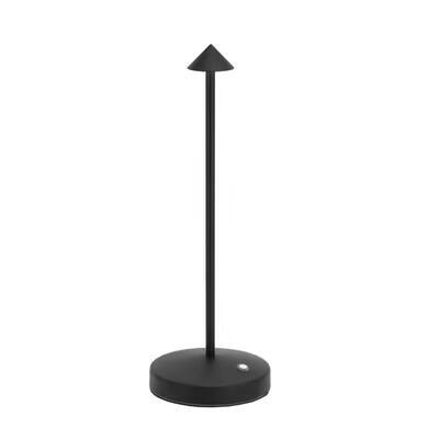 Akumulátorová stolná lampička ANGELINA-B, malý klobúčik - 300 x 105 x 105 mm - čierna - 1