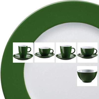 Dekorovaný porcelán Barista zelený, podšálka espresso - 11,5 cm