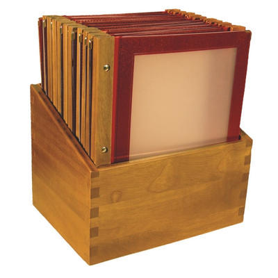 Box s jedálenskými lístkami Wood bordó, bordó - 20 JL + box