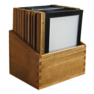 Box s jedálenskými lístkami Wood čierny, čierna - 20 JL + box - A4