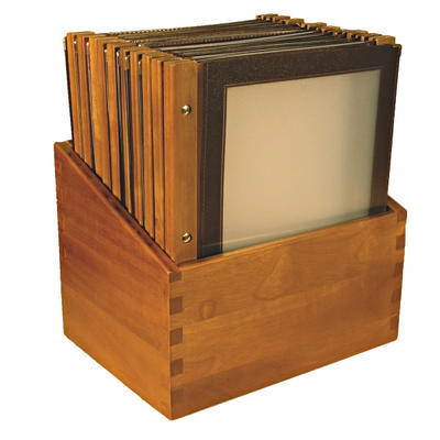 Box s jedálenskými lístkami Wood hnedý, hnedá - 20 JL + box - A4 - 1