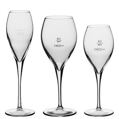 Pohár na víno a sekt Calice, pohár na biele víno - 325 ml / ciach 0,2 l - 6 x 23,3 cm