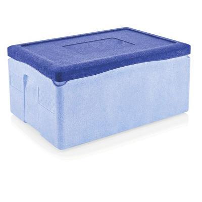Prepravný termobox GN 1/1 modrý PP, GN 1/1 (vyšší) - 60 x 40 x 28 cm - 54 x 34 x 32 cm