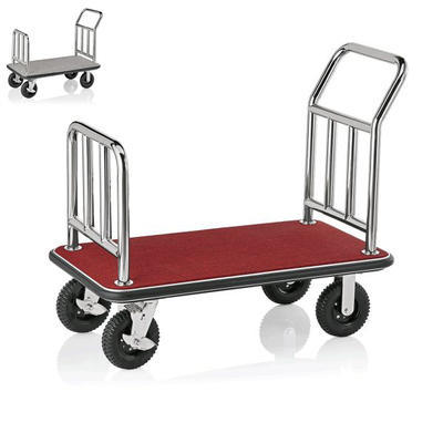 Recepčný vozík plošinový, farba oceľová / šedá - 113 x 61,5 x 98 cm - 1/4