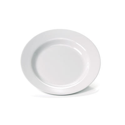 Tanier hlboký biely melamín, biela - 20 cm