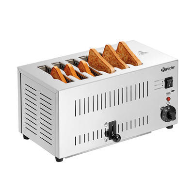 Toaster na 6 toastov TS60 Bartscher, 2, 4 ale 6 toastov - 2,5 kW / 230 V - 5,6 kg - 1