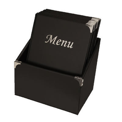 Box s jedálnymi lístkami Basic, čierna - 10 JL + box - A4 - 2