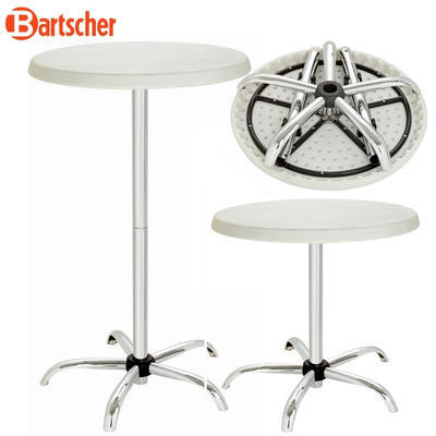 Party stôl skladacie okrúhly Bartscher, 70 cm - 67,5-117 cm - 9 kg - 2