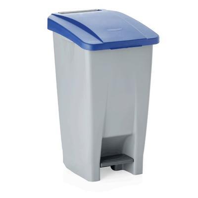 Odpadkový kôš 60, 80 a 120 l s vrchnákom, 80 l - 41 x 50 x 74 cm - modrý vrchnák - 2