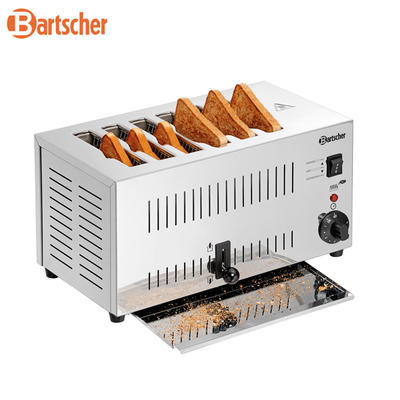 Toaster na 6 toastov TS60 Bartscher, 2, 4 ale 6 toastov - 2,5 kW / 230 V - 5,6 kg - 2