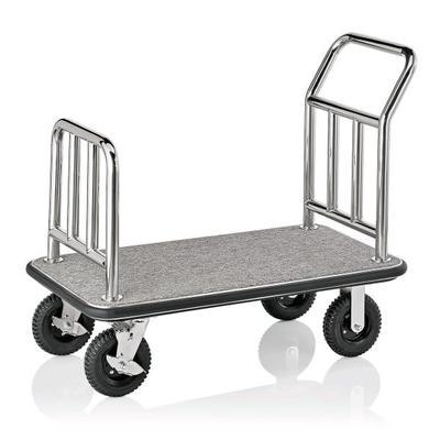 Recepčný vozík plošinový, farba oceľová / šedá - 113 x 61,5 x 98 cm - 2