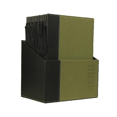 Box s jedálnymi lístkami Trendy, zelená - 20 JL + box - A4 - 3/4