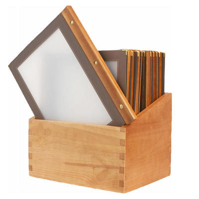 Box s jedálenskými lístkami Wood hnedý, hnedá - 20 JL + box - A4 - 3
