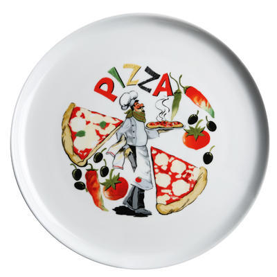 Tanier na pizzu s motívom, 30 cm - nápis pizza - 3