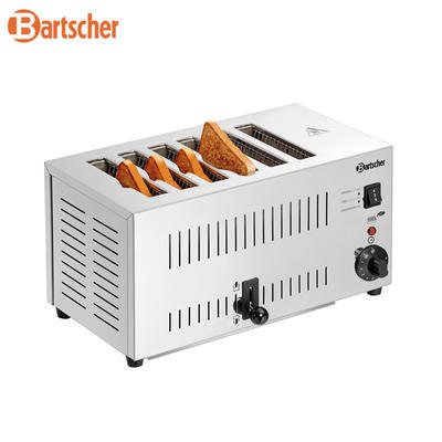 Toaster na 6 toastov TS60 Bartscher, 2, 4 ale 6 toastov - 2,5 kW / 230 V - 5,6 kg - 3