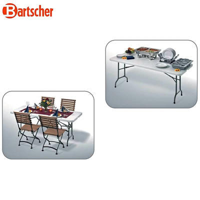 Party stôl skladací hranatý Bartscher, 1830 x 760 x 740 mm - 910 x 740 x 90 mm - 4