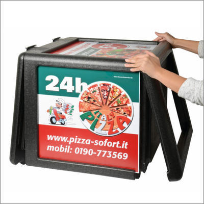 Termobox Pizza Frontloader 100 l, 490 x 490 x 415 mm - 600 x 580 x 570 mm - 100 l - 4