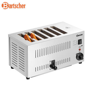 Toaster na 6 toastov TS60 Bartscher, 2, 4 ale 6 toastov - 2,5 kW / 230 V - 5,6 kg - 4