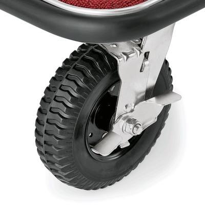 Recepčný vozík plošinový, farba oceľová / bordó - 113 x 61,5 x 98 cm - 4/4