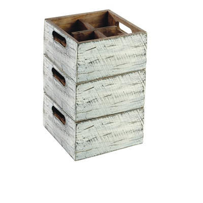 Box drevený s priehradkami Vintage, 17 x 17 x 10 cm - 4 - 6