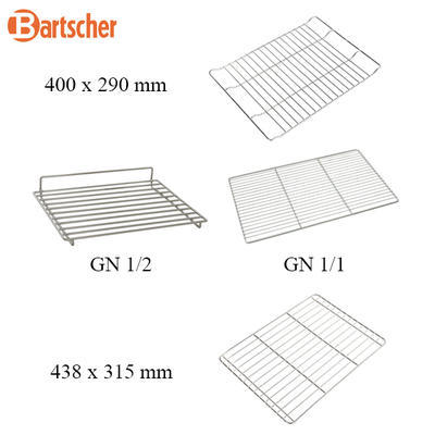 Plechy a rošty pre teplovzdušné rúry Bartscher, AT400 / 600 x 400 x 8 mm - rošt, nerez. ocel - 1,4 kg - 7